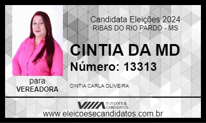 Candidato CINTIA DA MD 2024 - RIBAS DO RIO PARDO - Eleições