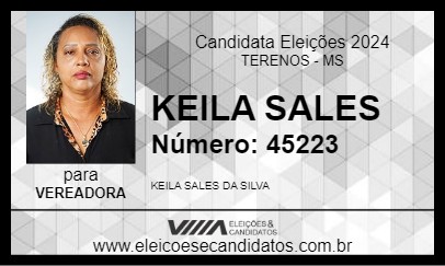 Candidato KEILA SALES 2024 - TERENOS - Eleições