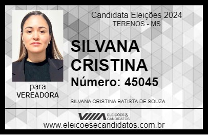 Candidato SILVANA CRISTINA 2024 - TERENOS - Eleições