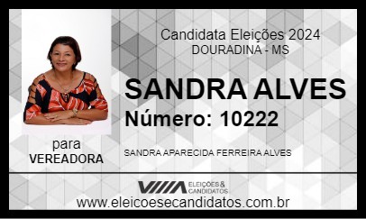 Candidato SANDRA ALVES 2024 - DOURADINA - Eleições