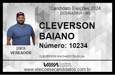 Candidato CLEVERSON BAIANO 2024 - DOURADINA - Eleições