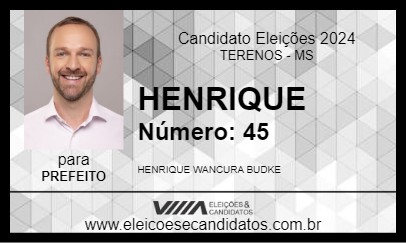 Candidato HENRIQUE 2024 - TERENOS - Eleições