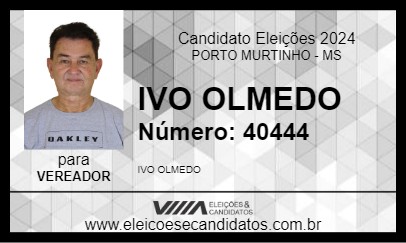 Candidato IVO OLMEDO 2024 - PORTO MURTINHO - Eleições