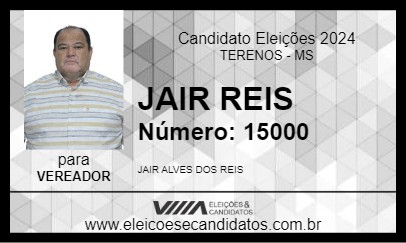 Candidato JAIR REIS 2024 - TERENOS - Eleições