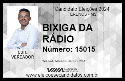 Candidato BIXIGA DA RÁDIO 2024 - TERENOS - Eleições