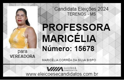 Candidato PROFESSORA MARICÉLIA 2024 - TERENOS - Eleições