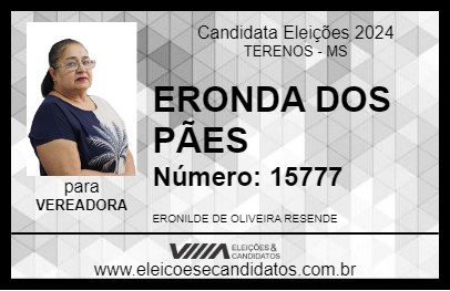 Candidato ERONDA DOS PÃES 2024 - TERENOS - Eleições