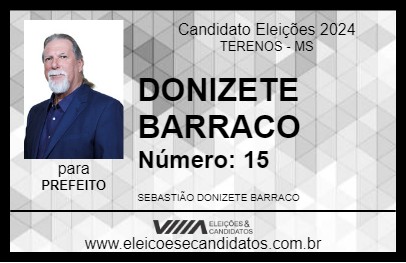 Candidato DONIZETE BARRACO 2024 - TERENOS - Eleições