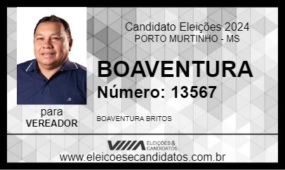 Candidato BOAVENTURA 2024 - PORTO MURTINHO - Eleições