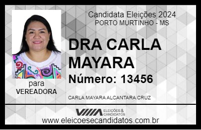 Candidato DRA CARLA MAYARA 2024 - PORTO MURTINHO - Eleições