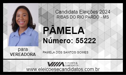 Candidato PÂMELA 2024 - RIBAS DO RIO PARDO - Eleições