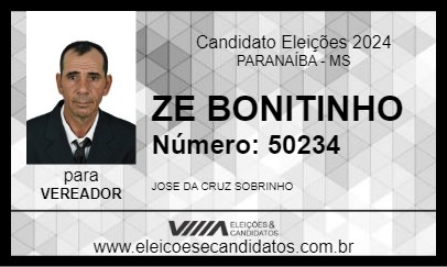 Candidato ZE BONITINHO 2024 - PARANAÍBA - Eleições