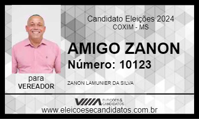 Candidato AMIGO ZANON 2024 - COXIM - Eleições