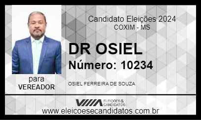 Candidato DR OSIEL 2024 - COXIM - Eleições