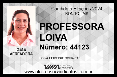 Candidato PROFESSORA LOIVA 2024 - BONITO - Eleições