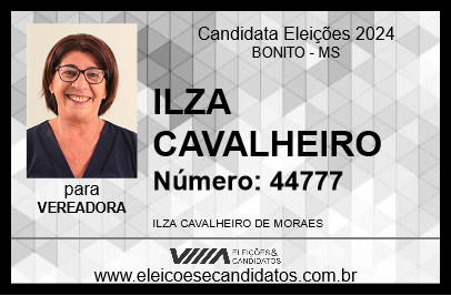 Candidato ILZA CAVALHEIRO 2024 - BONITO - Eleições