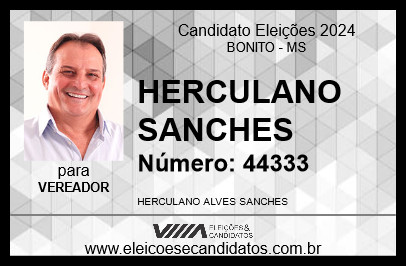 Candidato HERCULANO SANCHES 2024 - BONITO - Eleições