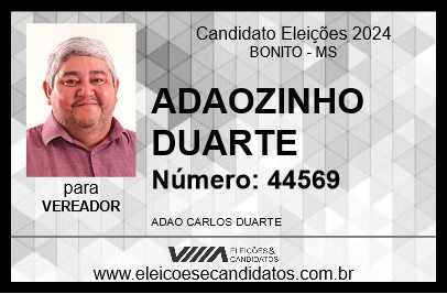 Candidato ADAOZINHO DUARTE 2024 - BONITO - Eleições