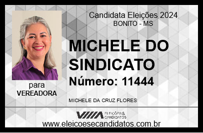 Candidato MICHELE DO SINDICATO 2024 - BONITO - Eleições