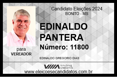 Candidato EDINALDO PANTERA 2024 - BONITO - Eleições