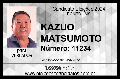 Candidato KAZUO MATSUMOTO 2024 - BONITO - Eleições