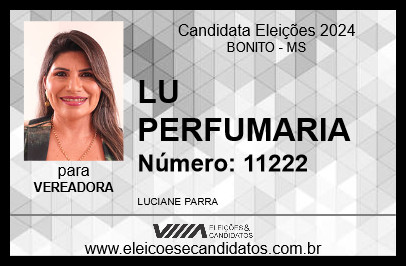 Candidato LU PERFUMARIA 2024 - BONITO - Eleições