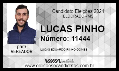 Candidato LUCAS PINHO 2024 - ELDORADO - Eleições