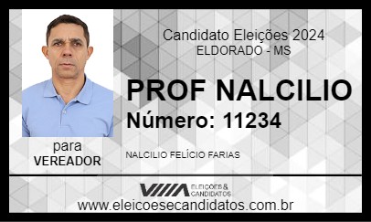 Candidato PROF NALCILIO 2024 - ELDORADO - Eleições