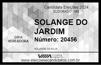 Candidato SOLANGE DO JARDIM 2024 - ELDORADO - Eleições