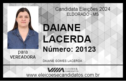 Candidato DAIANE LACERDA 2024 - ELDORADO - Eleições