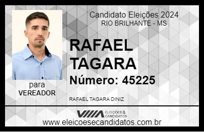 Candidato RAFAEL TAGARA 2024 - RIO BRILHANTE - Eleições