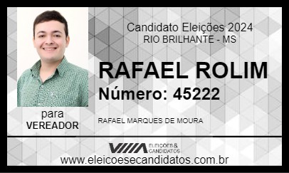 Candidato RAFAEL ROLIM 2024 - RIO BRILHANTE - Eleições