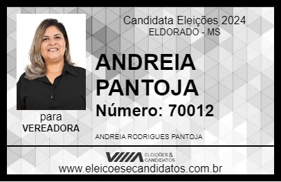 Candidato ANDREIA PANTOJA 2024 - ELDORADO - Eleições