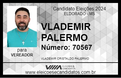 Candidato VLADEMIR PALERMO 2024 - ELDORADO - Eleições