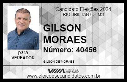 Candidato GILSON MORAES 2024 - RIO BRILHANTE - Eleições