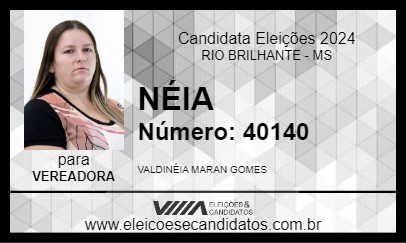 Candidato NÉIA 2024 - RIO BRILHANTE - Eleições