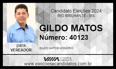 Candidato GILDO MATOS 2024 - RIO BRILHANTE - Eleições