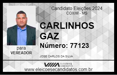 Candidato CARLINHOS GAZ 2024 - COXIM - Eleições