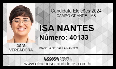 Candidato ISA NANTES 2024 - CAMPO GRANDE - Eleições