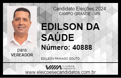 Candidato EDILSON DA SAÚDE 2024 - CAMPO GRANDE - Eleições