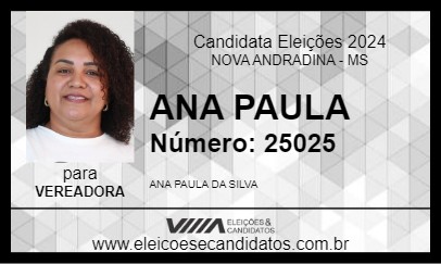 Candidato ANA PAULA 2024 - NOVA ANDRADINA - Eleições