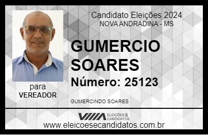 Candidato GUMERCIO SOARES 2024 - NOVA ANDRADINA - Eleições