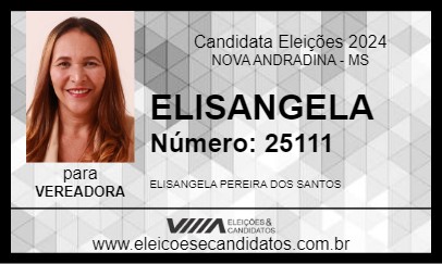 Candidato ELISANGELA 2024 - NOVA ANDRADINA - Eleições