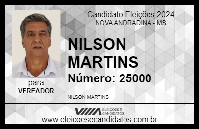 Candidato NILSON MARTINS 2024 - NOVA ANDRADINA - Eleições