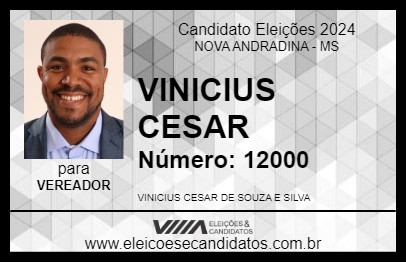 Candidato VINICIUS CESAR 2024 - NOVA ANDRADINA - Eleições