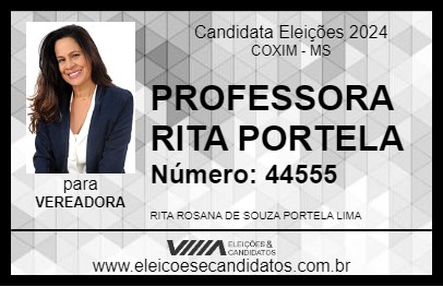 Candidato PROFESSORA RITA PORTELA 2024 - COXIM - Eleições