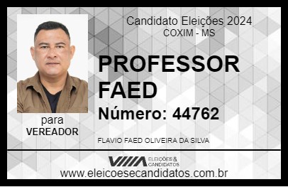 Candidato PROFESSOR FAED 2024 - COXIM - Eleições