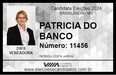 Candidato PATRICIA DO BANCO 2024 - BRASILÂNDIA - Eleições