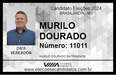 Candidato MURILO DOURADO 2024 - BRASILÂNDIA - Eleições