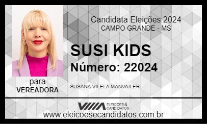 Candidato SUSI KIDS 2024 - CAMPO GRANDE - Eleições